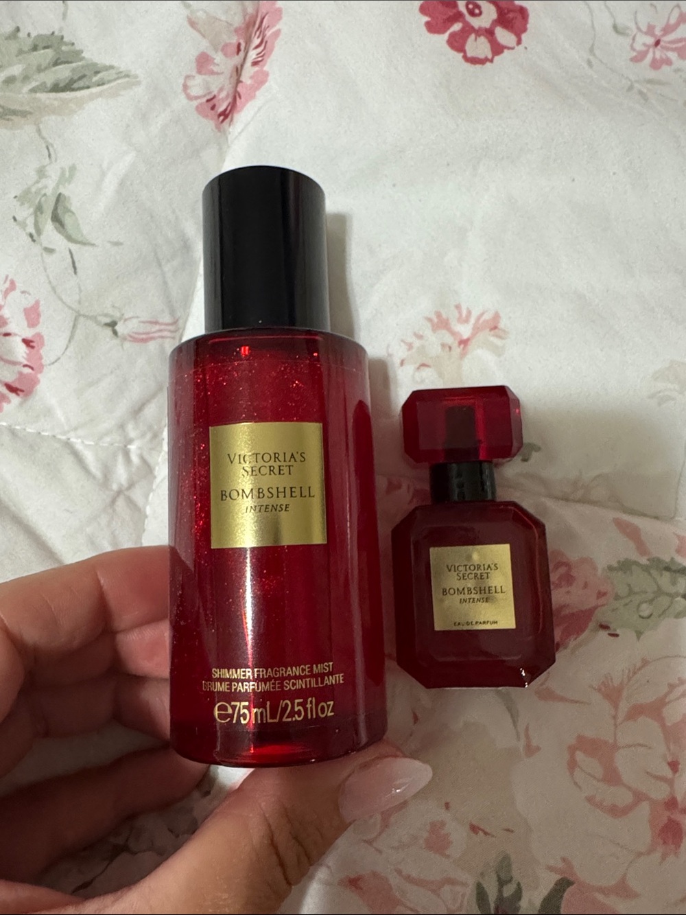 Victoria's Secret Bombshell Intense Red Shimmer Mist & Mini Perfume Duo